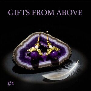 Saucy Angels! Lilac, Purple & Gold Angel Earrings! Pick your Favorite!